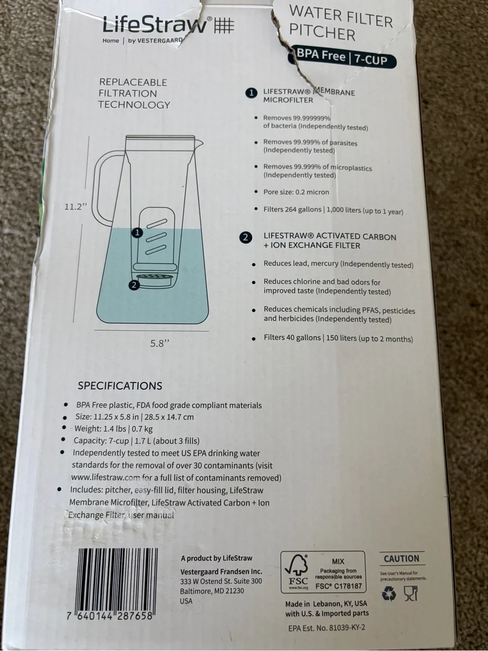 Lifestraw pitcher style
